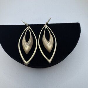 Alexis Bittar Gold Lucite Dangle Earrings Gold Tone- Beautiful AB Earrings Gold